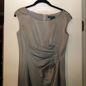 Silver/gray silk dress
